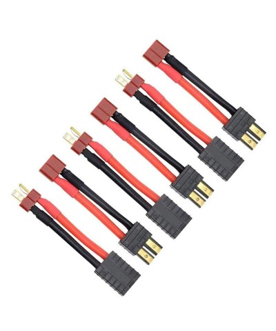 6pcs RC Lipo Battery Charger Conversion Cable Adapter Wire Tracxas to Deans T Plug Connector for Balance Charger Motor Contro...