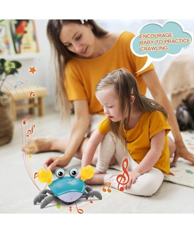 Crawling Crab Baby Sensory Tummy time Toys for 1 Year Old boy Girl Walking Crab Baby Toys Moving Dancing with Music and Light...