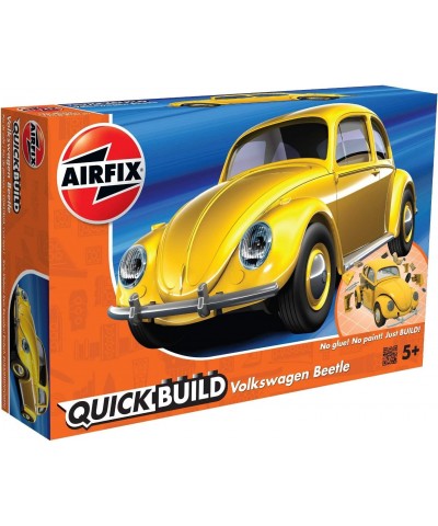 Volkswagen Beetle Yellow Brick Building Model Kit Multicolor $29.27 Kids' Play Cars & Race Cars