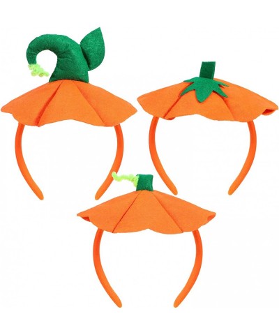 3 Pieces Halloween Pumpkin Headbands Halloween Costume Pumpkin Hairbands Elastic Pumpkin Hat Headwear for Halloween Party Sup...