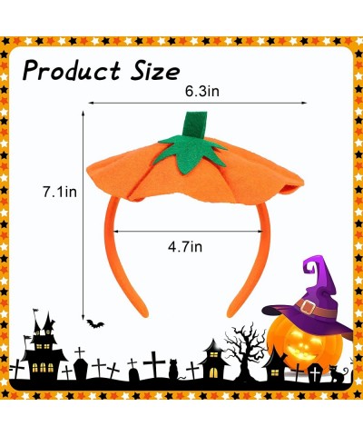 3 Pieces Halloween Pumpkin Headbands Halloween Costume Pumpkin Hairbands Elastic Pumpkin Hat Headwear for Halloween Party Sup...