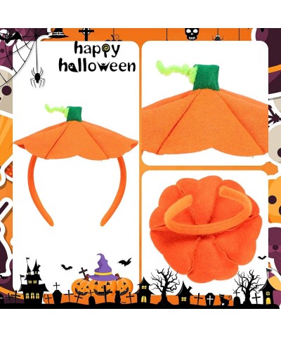 3 Pieces Halloween Pumpkin Headbands Halloween Costume Pumpkin Hairbands Elastic Pumpkin Hat Headwear for Halloween Party Sup...