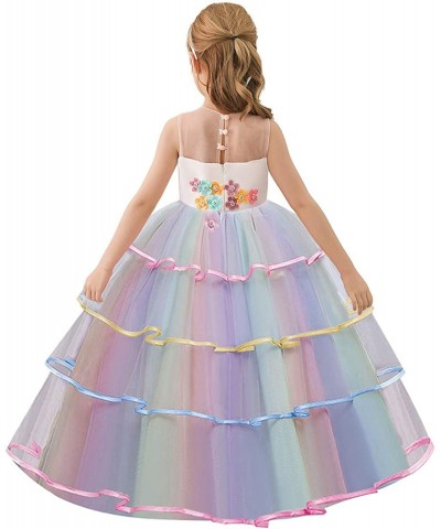 Girls Unicorn Birthday Costume Princess Sleeveless Tulle Dress Halloween Christmas Party Pageant Long Ball Gown $31.87 Kids' ...