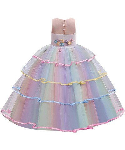 Girls Unicorn Birthday Costume Princess Sleeveless Tulle Dress Halloween Christmas Party Pageant Long Ball Gown $31.87 Kids' ...