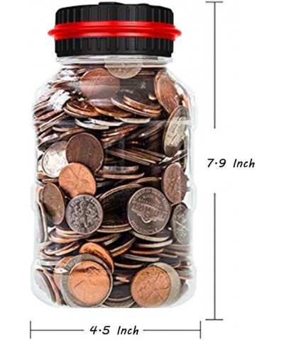 Clear Digital Coin Bank for U.S. Pennies Nickels Dimes Quarters Half Dollars Dollar Coins (Red) $23.01 Money & Banking Play Toys