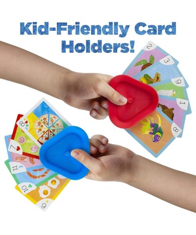 Set of 4 Classic Children's Card Games with 2 Hands-Free Playing Card Holders – Includes Old Maid Go Fish! Crazy Eights & Alp...