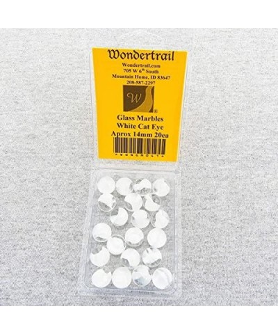 WONGM041 White Cat Eye Marbels 14mm Glass Marbles Pack of 20 $18.58 Game Accessories