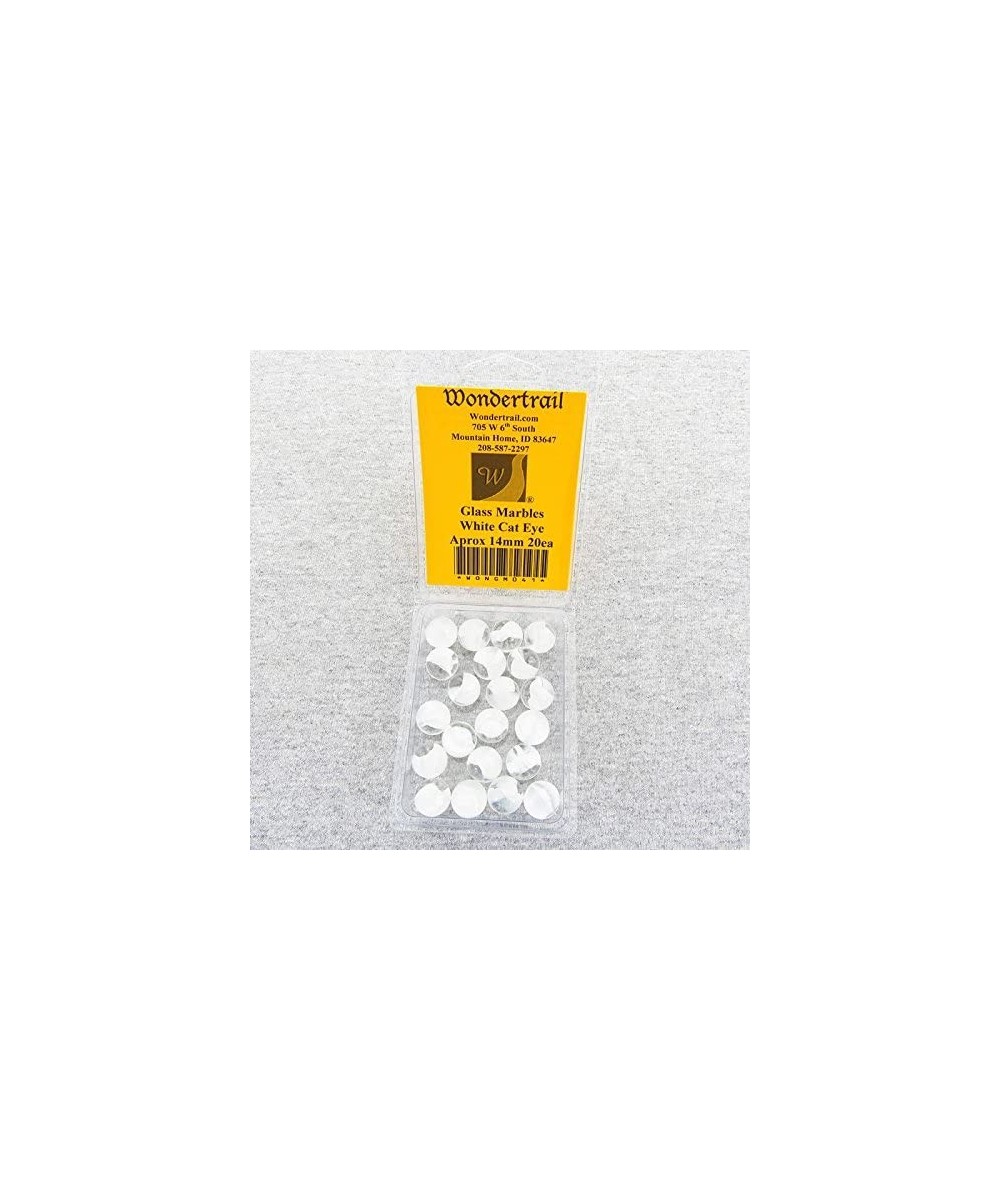 WONGM041 White Cat Eye Marbels 14mm Glass Marbles Pack of 20 $18.58 Game Accessories