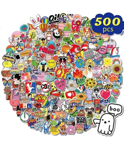 500 Pcs Random Stickers Pack Colorful Vinyl Waterproof Stickers Cute Aesthetic Stickers for Water Bottles Laptop Skateboard N...