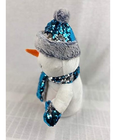 12" Xmas Reversible Bright and Sparkly FLIP Sequin Plush Winter Snowmen from (Blue) $40.30 Plush Figure Toys