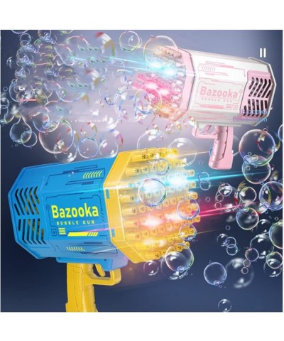 69 Holes Bubble Gun with Colorful Lights Bubble Machine TIK Tok Bubble Makers Summer Indoor Outdoor Activity Bubble Blaster P...