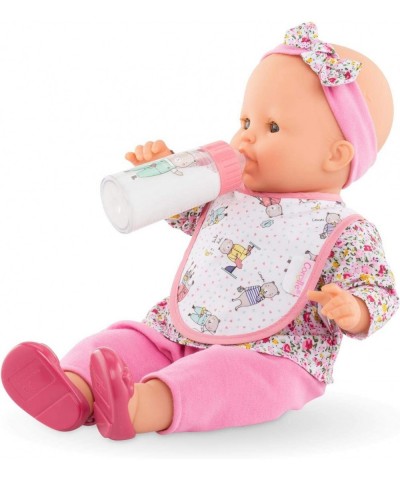 - Mon Grand Poupon Bib and Magic Milk Bottle - Feeding Accesory Set for 14" and 17" Baby Dolls White $20.03 Doll Accessories