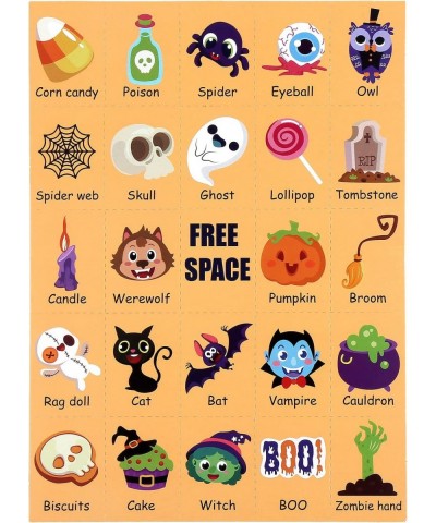 Halloween Bingo Game Halloween Party Bingo Card Games for Kid to 32 Players $16.81 Kids' Party Favor Sets