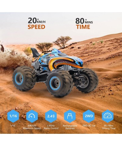 1:16 2.4 GHz All Terrain Remote Control Monster Truck RC Truck 2 Rechargeable Batteries for 80 Mins Play Spray Remote Control...