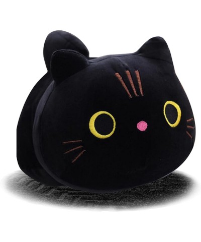 9.8" Black Cat Plush Kawaii Cat Pillow Black Cat Stuffed Animal Plushies Cute Round Eyes Kitten Plush Doll Toy for Friend Bir...