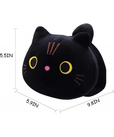 9.8" Black Cat Plush Kawaii Cat Pillow Black Cat Stuffed Animal Plushies Cute Round Eyes Kitten Plush Doll Toy for Friend Bir...