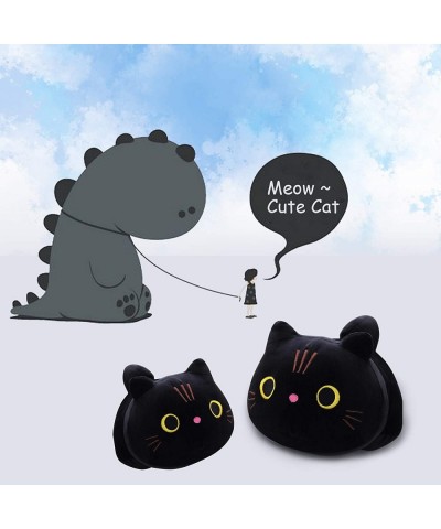 9.8" Black Cat Plush Kawaii Cat Pillow Black Cat Stuffed Animal Plushies Cute Round Eyes Kitten Plush Doll Toy for Friend Bir...