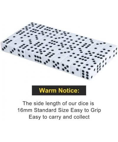 50 Pack 16MM White Dice - Six Sided Standard Opaque White Dice with Black Pips Dots for Board Games $16.91 Game Accessories