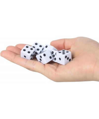 50 Pack 16MM White Dice - Six Sided Standard Opaque White Dice with Black Pips Dots for Board Games $16.91 Game Accessories