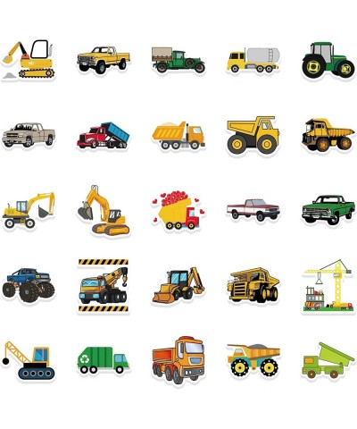 50PCS Excavator Engineering Truck Stickers Construction Vehicle Waterproof Laptop Stickers Decals for Water Bottle Skateboard...