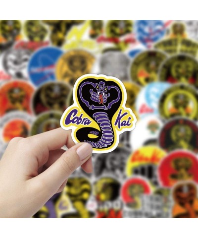 50 Pcs Cobra Stickers for Waterbottles Laptop Phone Skateboard Hydroflasks Cobra Kai Strike First Strike Hard No Mercy Snake ...