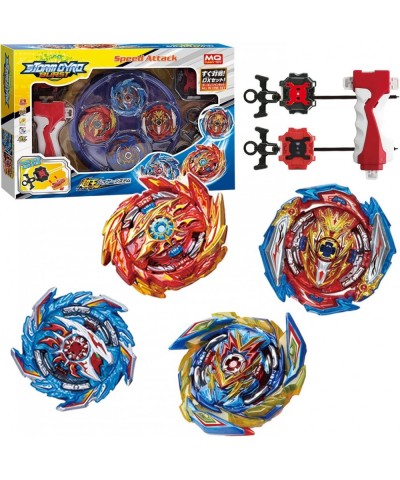 Battling Tops Burst Toy Game Set 4 Spinning Tops 2 Launchers Battle Gyro Battling Tops Set Great Birthday Gift for Children K...