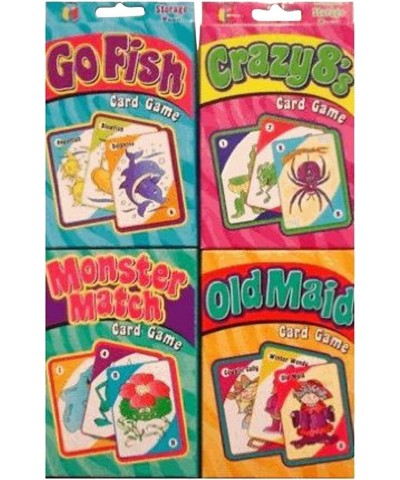 Childrens Card Games: Old Maid Go Fish Crazy 8S & Monster Match (4 Decks) $15.27 Card Games