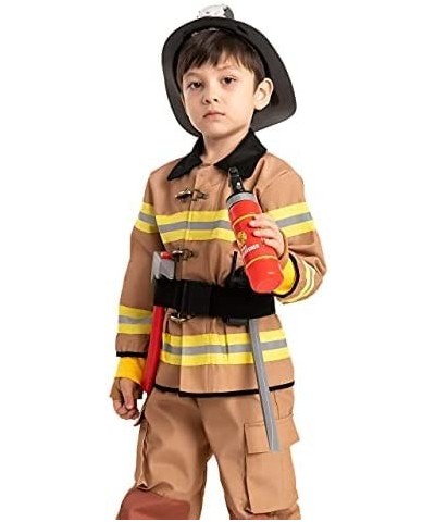 Child Unisex Brown Fireman Costume for Halloween dress up-M $57.72 Kids' Costumes