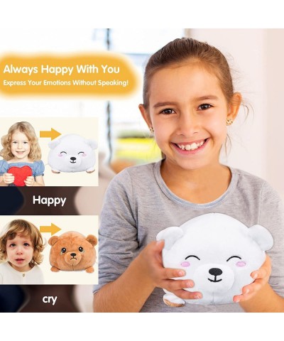 Double-Sided Flip Plush Toy Reversible Polar Bear Stuffed Animal Mood Plush Flip Show Your Mood at All Times (Bear) $18.04 St...