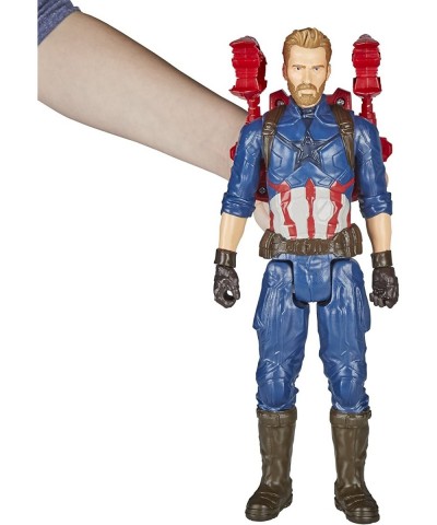 Marvel Infinity War Titan Hero Series Captain America with Titan Hero Power FX Port $18.64 Action Figures