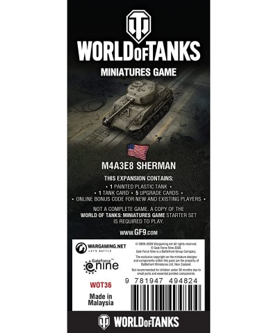 World of Tanks: American M4A3E8 Sherman Eazy 8" - Wave 7 Medium Tank Expansion Miniatures Game $27.57 Board Games