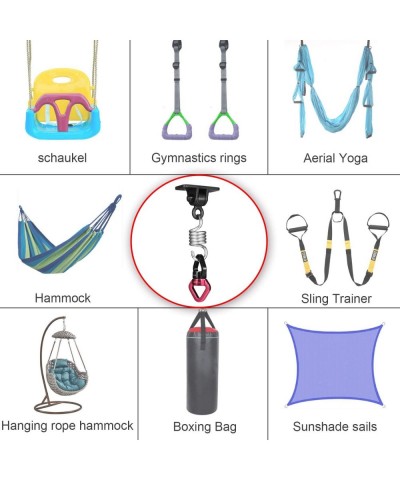 Heavy Duty Hanging Kit Swing Hangers and Hammock Spring and 360 Smooth Swing Swivel Spinner Kglobal Swivel Hook and Locking S...