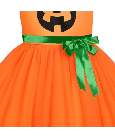 Toddler Baby Girls Halloween Pumpkin Dress Ghost Costume Princess Pageant Birthday Party Gown Fancy Dress up Cosplay $27.87 K...