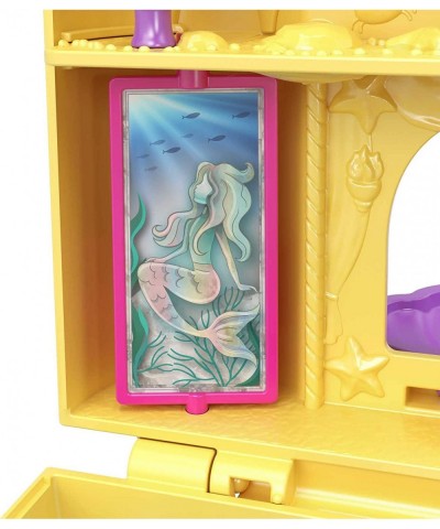 Pocket World Surf ‘n’ Sandventure Sandcastle-shaped Compact with Micro Polly and Shani dolls Surprise Reveals Dolphin and mor...