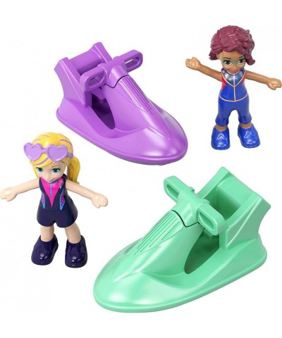 Pocket World Surf ‘n’ Sandventure Sandcastle-shaped Compact with Micro Polly and Shani dolls Surprise Reveals Dolphin and mor...