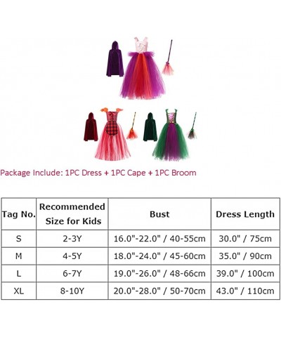 Baby Halloween Costumes Girls Glamour Witch Tulle Dress with Hat Broom Hood Cloak Deluxe Set Fairytale Dress Up $44.84 Kids' ...