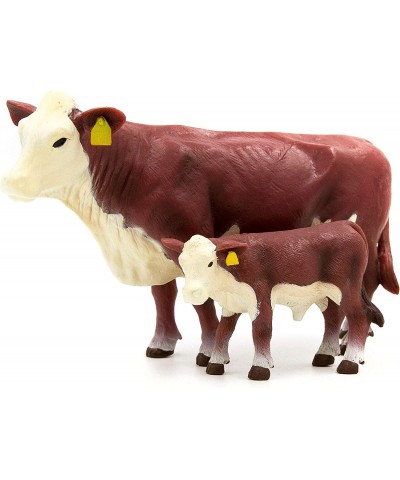 Hereford Cow and Calf Toys -- Farm Animal Toys Set – Cattle Toys Bundle $33.42 Play Figure Playsets