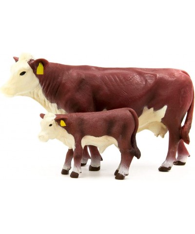 Hereford Cow and Calf Toys -- Farm Animal Toys Set – Cattle Toys Bundle $33.42 Play Figure Playsets