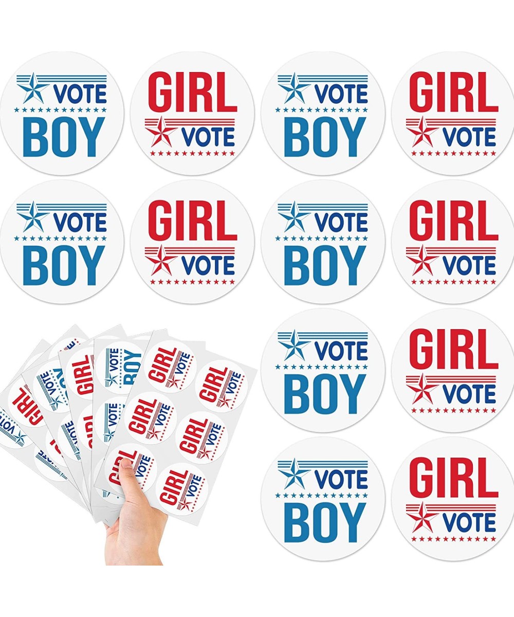 60 Pcs 4th of July Gender Reveal Stickers 2.48 Inch Red Blue Vote Girl Vote Boy Baby Shower Labels Sticker Gender Reveal Game...