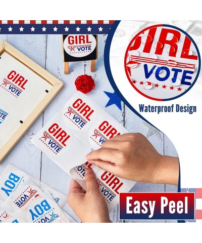 60 Pcs 4th of July Gender Reveal Stickers 2.48 Inch Red Blue Vote Girl Vote Boy Baby Shower Labels Sticker Gender Reveal Game...