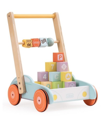 Wooden Baby Walker Baby Push Walkers Toy w/ Resistance Adjustable Building Blocks Learning Walker for Baby 10-24 Months $94.8...