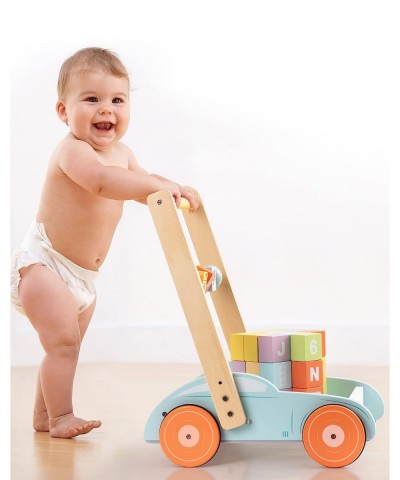 Wooden Baby Walker Baby Push Walkers Toy w/ Resistance Adjustable Building Blocks Learning Walker for Baby 10-24 Months $94.8...