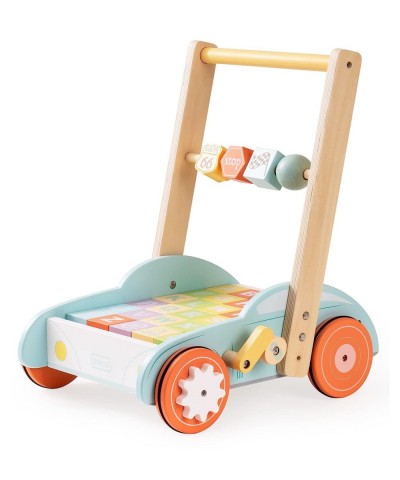 Wooden Baby Walker Baby Push Walkers Toy w/ Resistance Adjustable Building Blocks Learning Walker for Baby 10-24 Months $94.8...