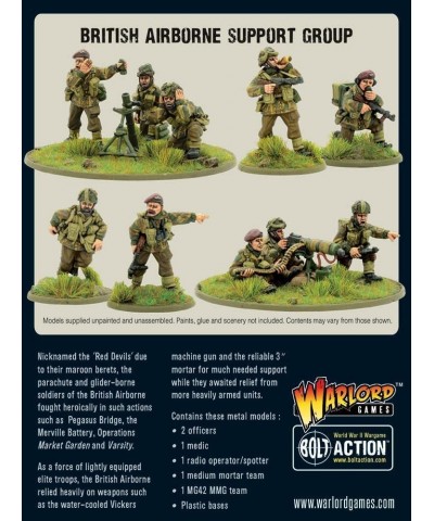 Bolt Action WWII Wargame Allies British Airborne Support Group Miniatures $63.58 Game Accessories