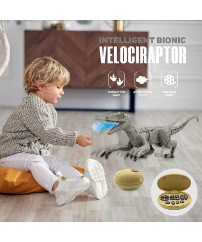 Remote Control Dinosaur Toys Electronic Walking Robot Dinosaur with Realistic Roaring Sound Mist Spraying & Demo Function Pro...