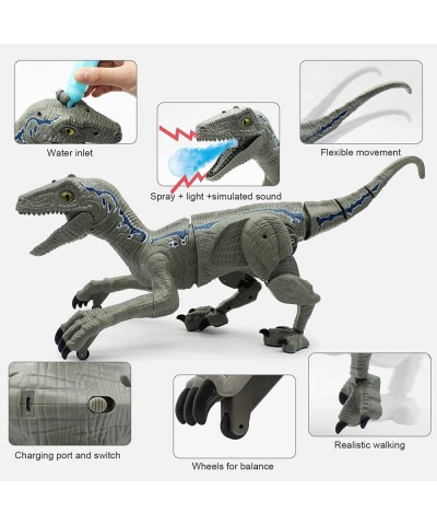 Remote Control Dinosaur Toys Electronic Walking Robot Dinosaur with Realistic Roaring Sound Mist Spraying & Demo Function Pro...