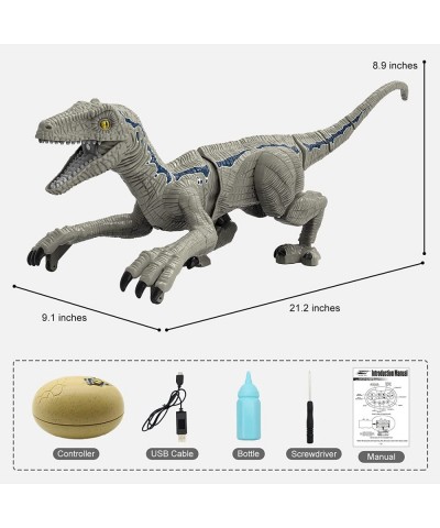 Remote Control Dinosaur Toys Electronic Walking Robot Dinosaur with Realistic Roaring Sound Mist Spraying & Demo Function Pro...