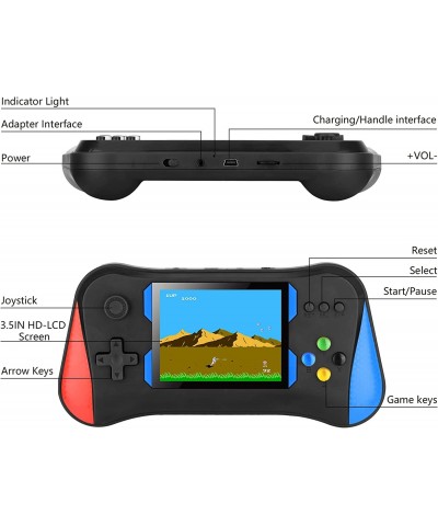 Handheld Game Console 500 Classical Games Retro Video Games Player 3.5' Color Screen Support for Two Players Connecting TV Re...