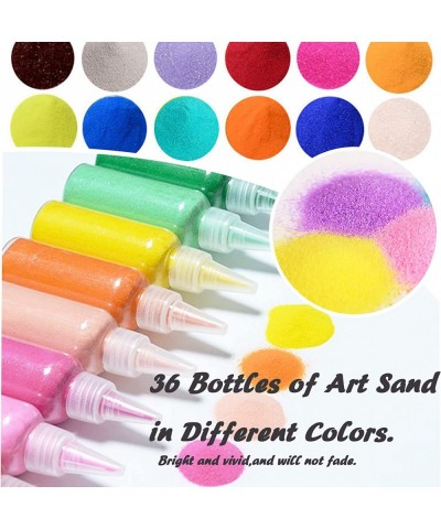 36 Pcs Art Sand Sand Arts and Crafts Kit Scenic Sand for Kids' Painting Sand Play DIY Drawing Sandbox for Decorative Wedding ...