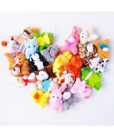 24 Pack Mini Animal Plush Toy Assortment Cute Small Stuffed Animal Keychain Set for Kids Party Favors Stocking Stuffer Goody ...